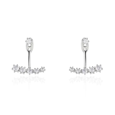 Bijoux D'oreilles Karoly Argent Blanc Oxyde De Zirconium - Piercings d'oreilles Femme | Marc Orian