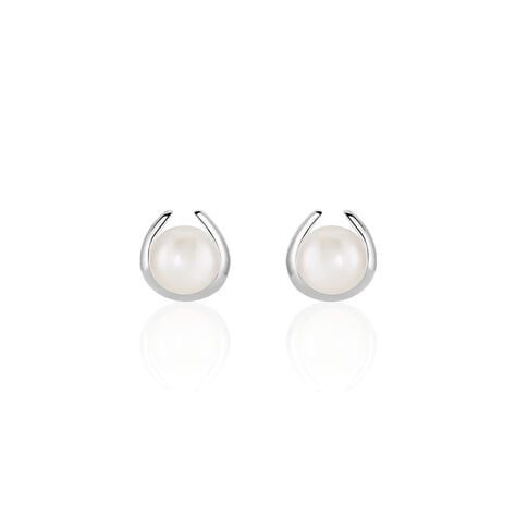 Boucles D'oreilles Pendantes Saori Argent Blanc Perle De Culture - Pendantes Femme | Marc Orian