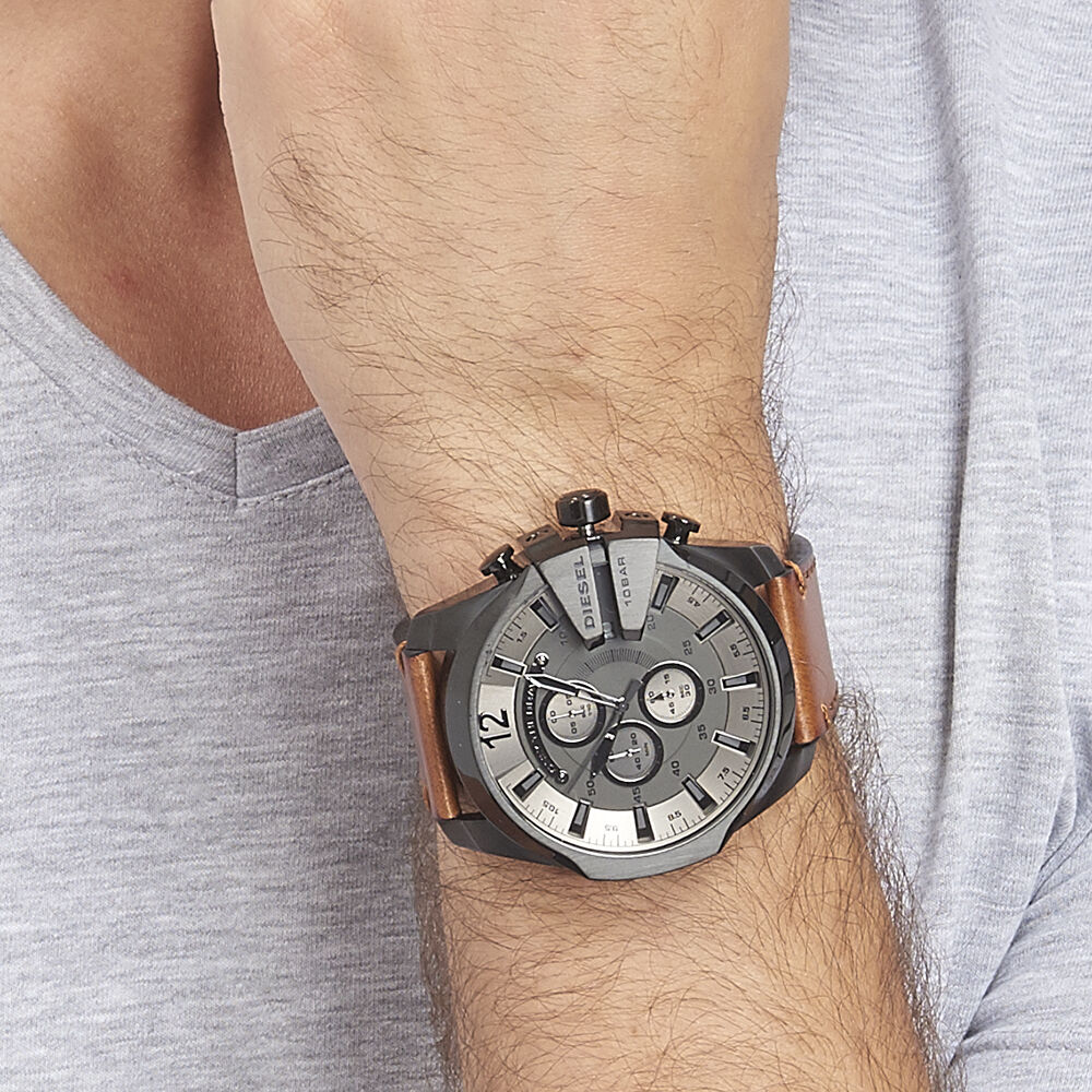 Montre Diesel Mega Chief Gris - HIMHXQG0050 • Marc Orian | Bijouterie en  ligne