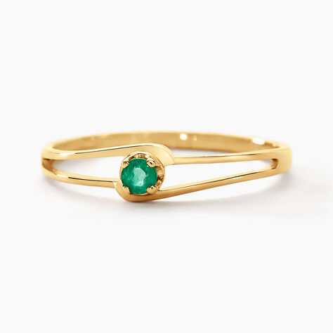Bague Alisha Or Jaune Emeraude - Bagues vintage Femme | Marc Orian