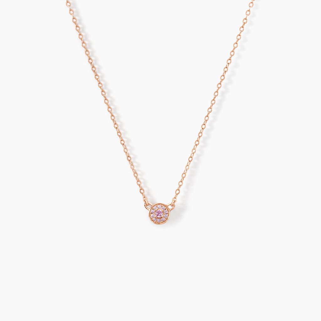 Collier Auxana Argent Rose Oxyde De Zirconium - Colliers avec pierres Femme | Marc Orian