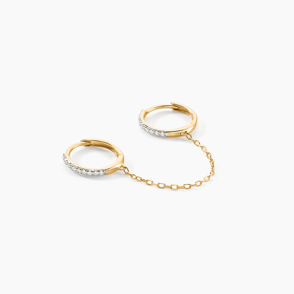 Bijou D'oreille Unitaire Feliciano Or Jaune Diamant -  Femme | Marc Orian