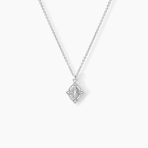 Collier Eugenie Argent Blanc Oxyde De Zirconium - Colliers avec pierres Femme | Marc Orian
