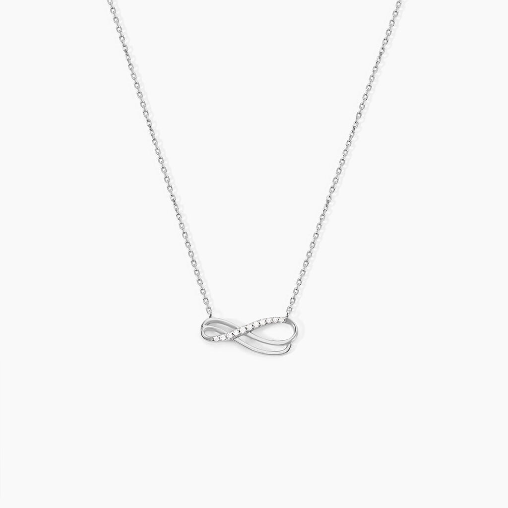 Collier Lylou Argent Blanc Oxyde De Zirconium - Colliers avec pierres Femme | Marc Orian
