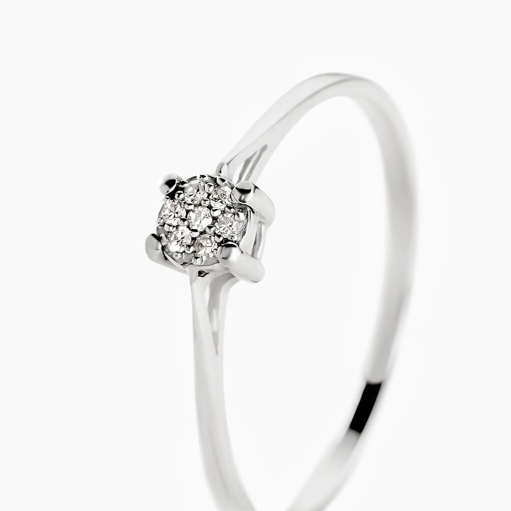 Bague Sandrine Or Blanc Diamant - Parure de mariage Femme | Marc Orian