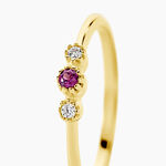 Bague Poem Argent Jaune Rhodolite Oxyde De Zirconium - Bijoux fantaisie Femme | Marc Orian