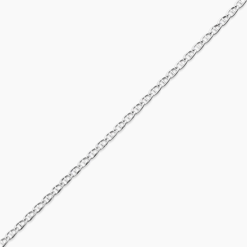 Cha&icirc;ne Capucin Or Blanc Maille Marine Plate - Chaines Femme | Marc Orian