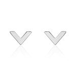 Boucles D'oreilles Puces Veroniica Argent Blanc - Puces Femme | Marc Orian