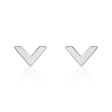 Boucles D'oreilles Puces Veroniica Argent Blanc - Puces Femme | Marc Orian