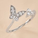 Bague Ajustable Cadfan Argent Blanc Oxyde De Zirconium - Bijoux fantaisie Femme | Marc Orian