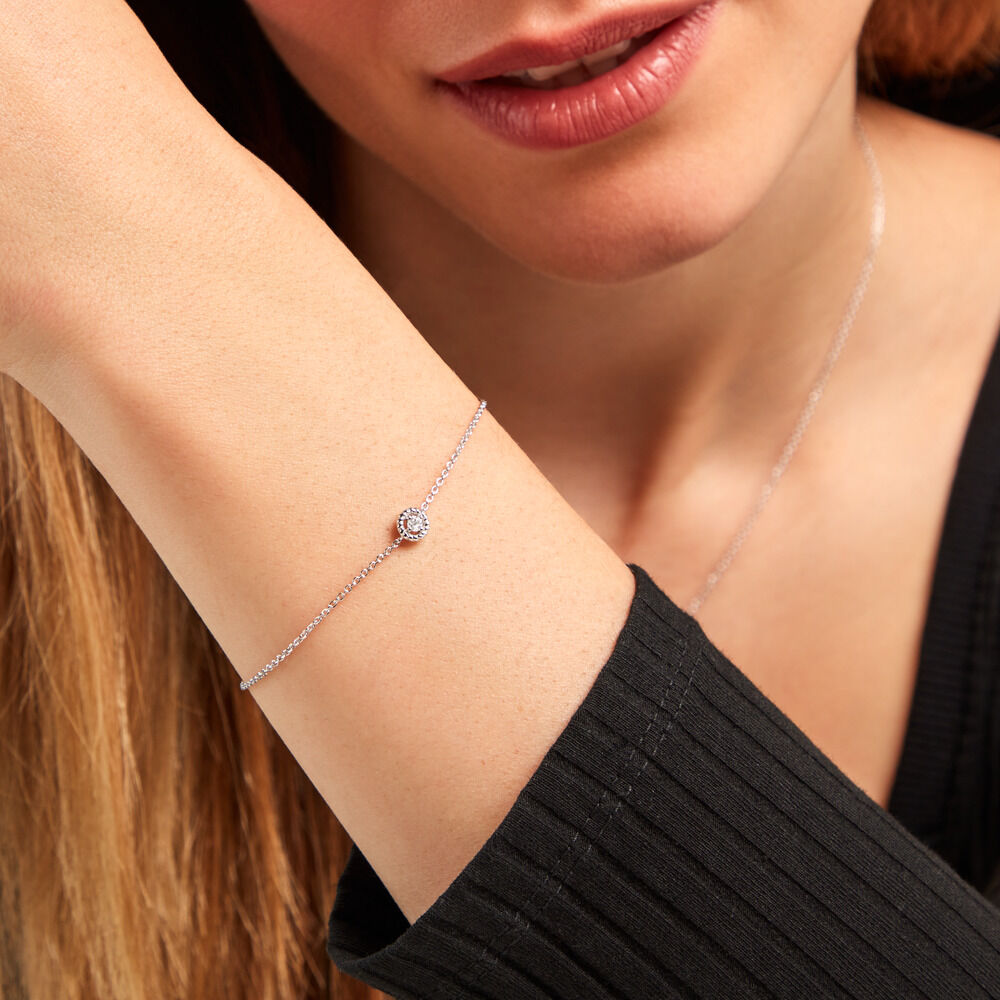 Bracelet Morissette Argent Blanc Diamant Synthétique - Bracelets chaînes Femme | Marc Orian