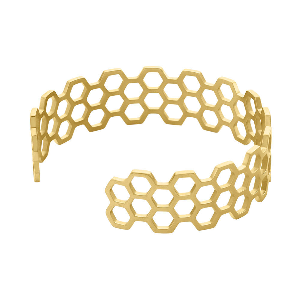 Bracelet Jonc Ouvert Acier Doré Buglose - Bracelets joncs Femme | Marc Orian