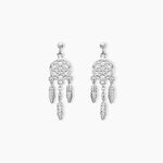 Boucles D'oreilles Pendantes Oniria Argent Blanc - Pendantes Femme | Marc Orian