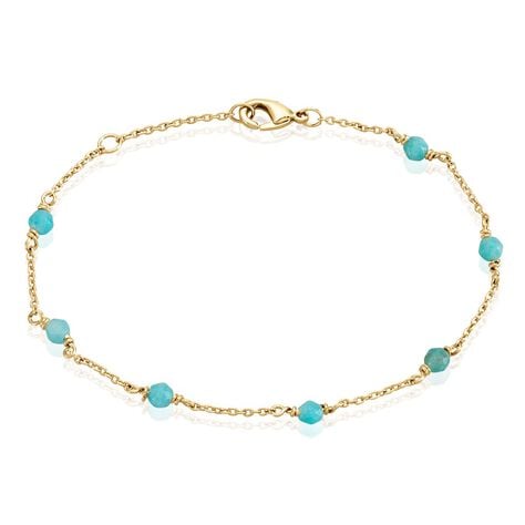 Bracelet Calliope Plaqu&eacute; Or Dor&eacute; Amazonite - Bracelets fantaisie Femme | Marc Orian