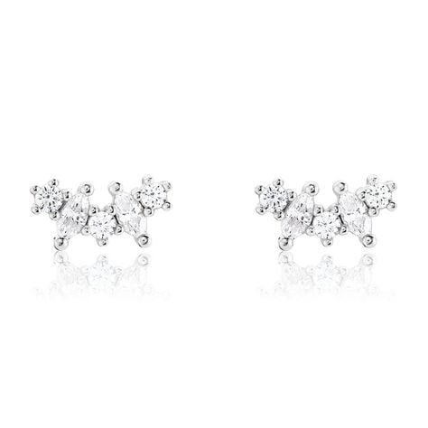 Boucles D'oreilles Puces Argent Eden Oxyde De Zirconium - Puces Femme | Marc Orian