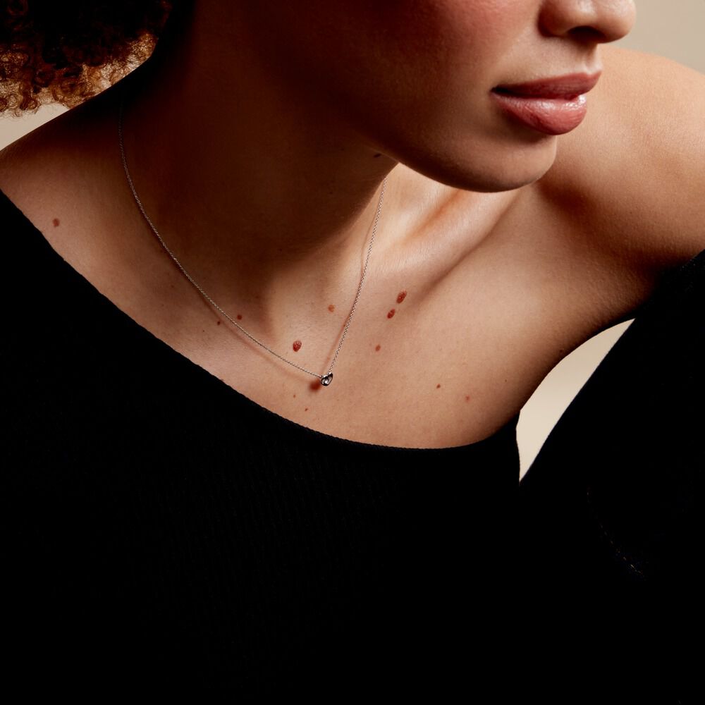 Collier Purete Or Blanc Diamant - Colliers avec pierres Femme | Marc Orian