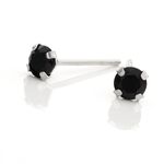 Boucles D'oreilles Puces Carin Or Blanc Oxyde De Zirconium - Puces Femme | Marc Orian