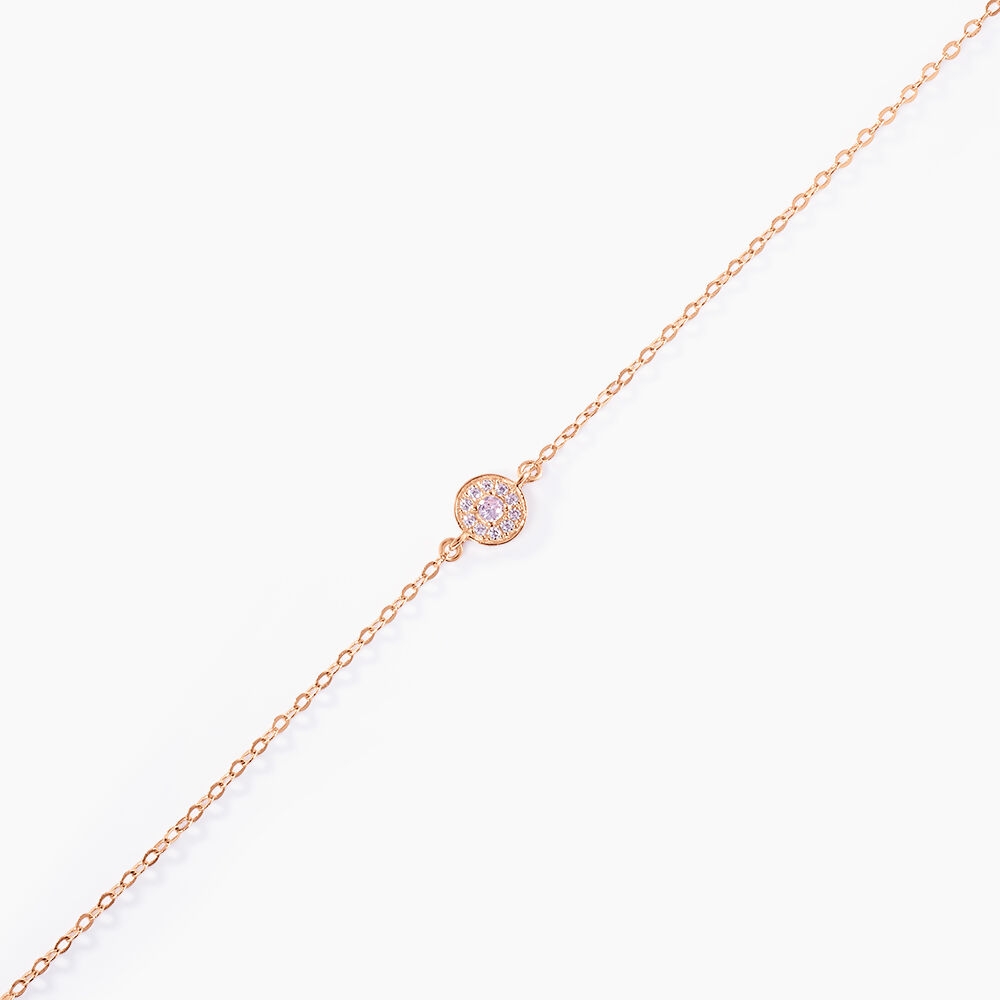 Bracelet Auxana Argent Rose Oxyde De Zirconium - Bracelets chaînes Femme | Marc Orian