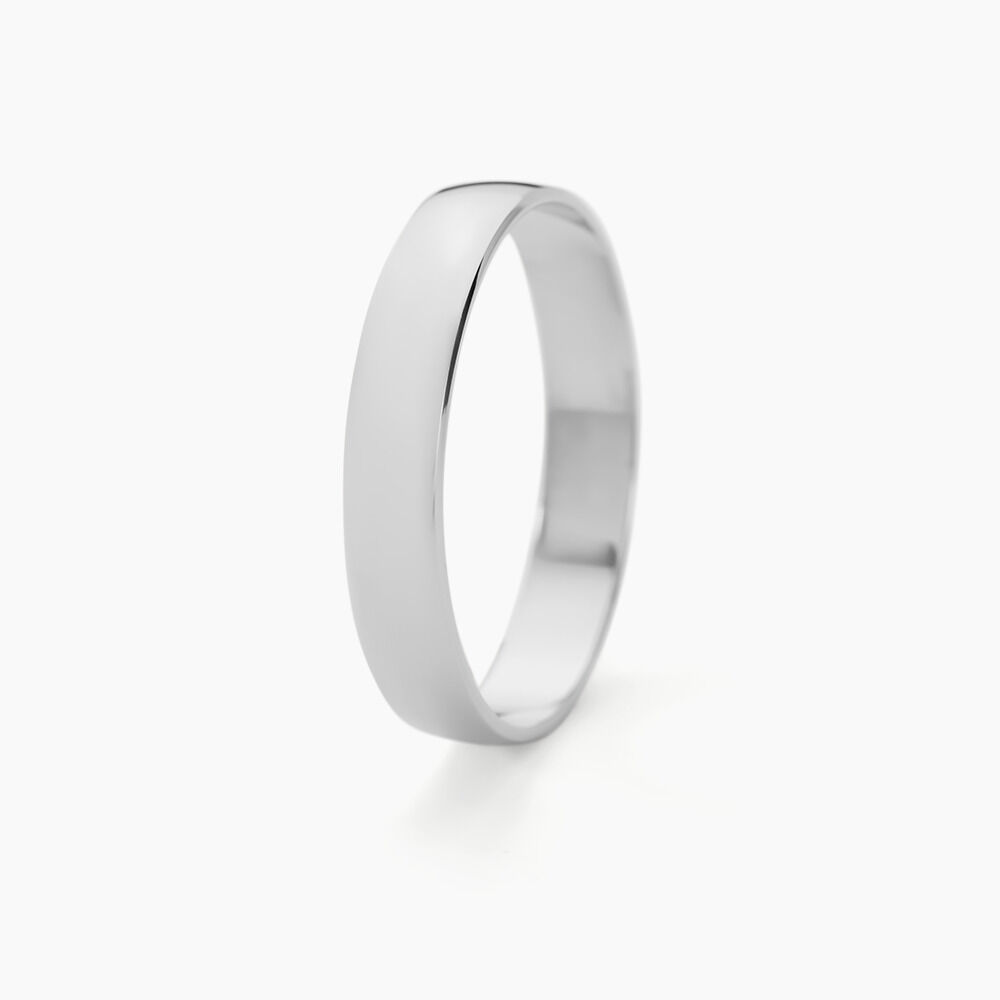 Alliance Julie Ruban Classique Platine Blanc - Alliances duo Famille | Marc Orian