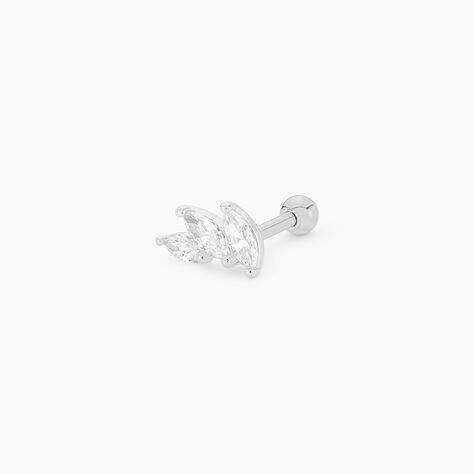 Piercing D'oreille Unitaire Fox Argent Rhodi&eacute; Oxyde De Zirconium - Piercing Conch Femme | Marc Orian