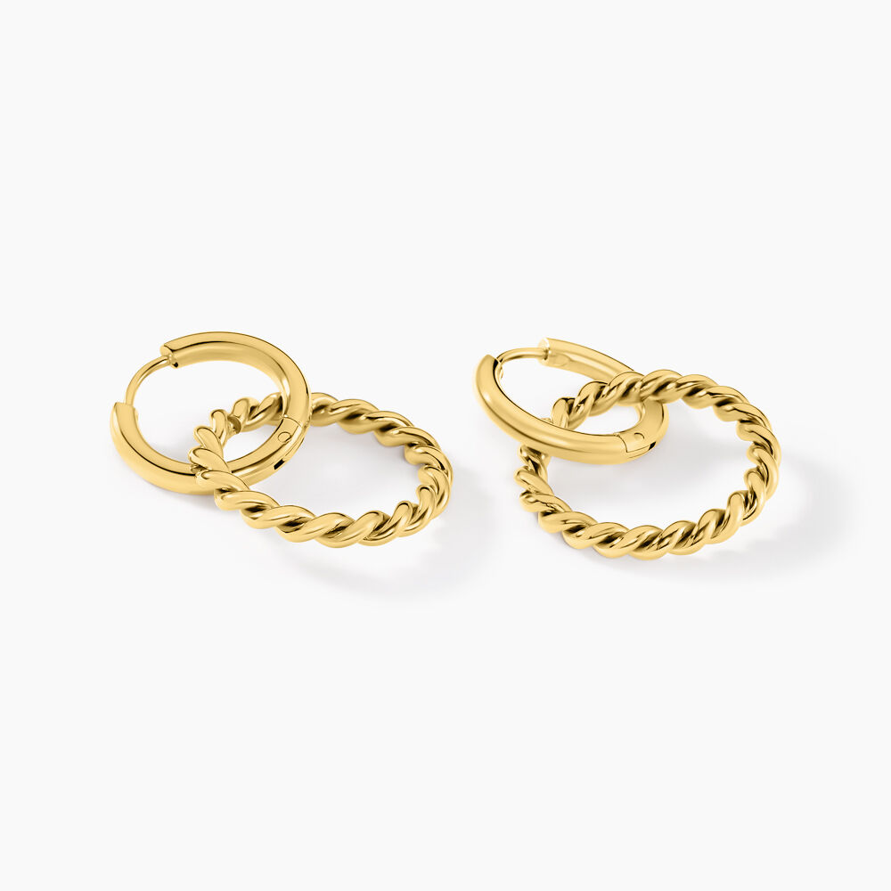 Bijoux D'oreilles Rhetta Acier Jaune - Piercings d'oreilles Femme | Marc Orian