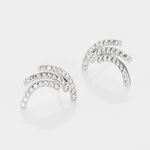 Boucles D'oreilles Puces Augustus Argent Blanc Oxyde De Zirconium - Puces Femme | Marc Orian