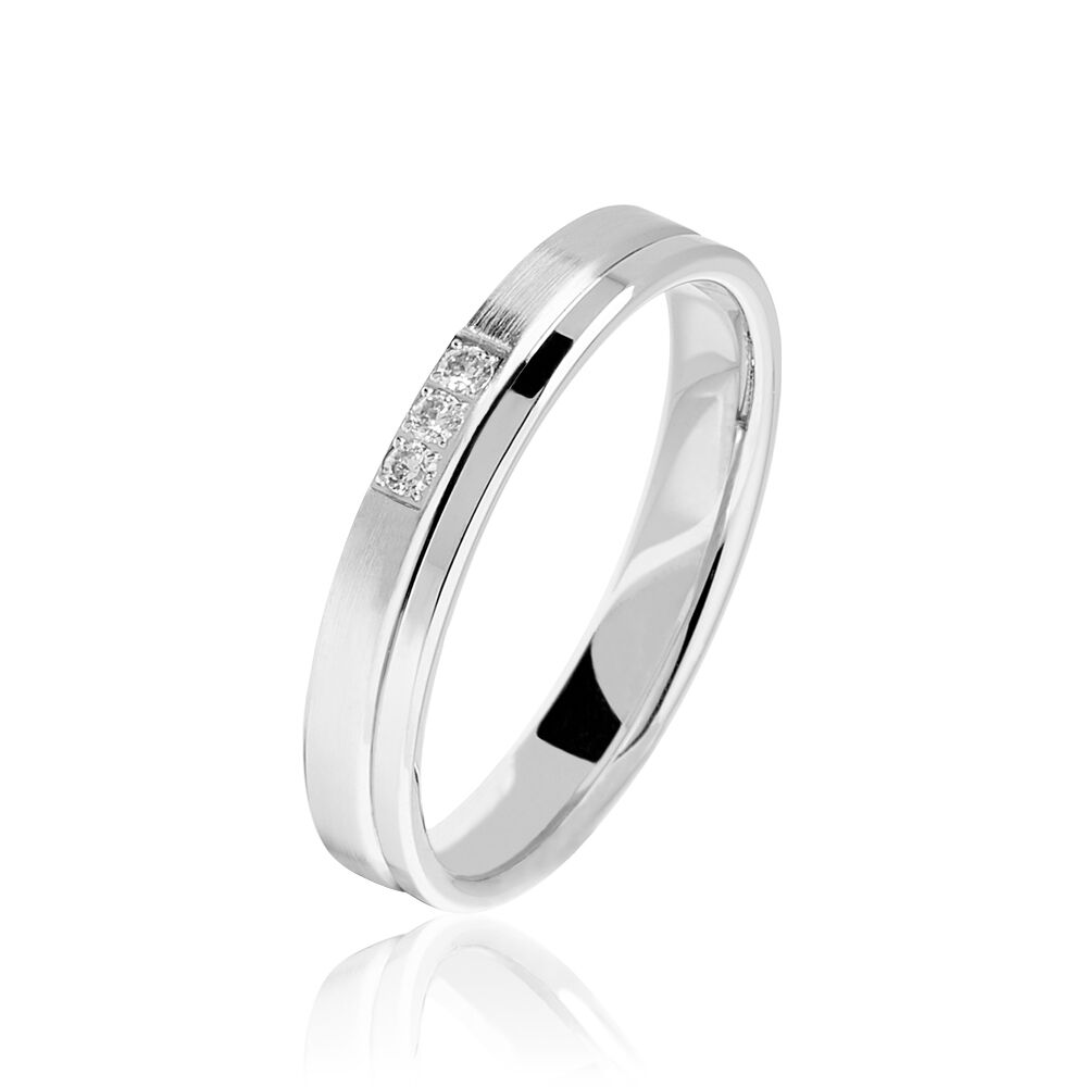 Alliance Velina Or Blanc Diamant - Alliances duo Femme | Marc Orian