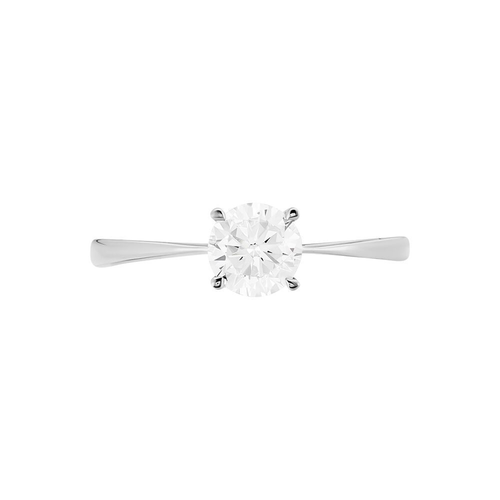 Bague Solitaire Abriel Or Blanc Oxyde De Zirconium - Solitaires Femme | Marc Orian