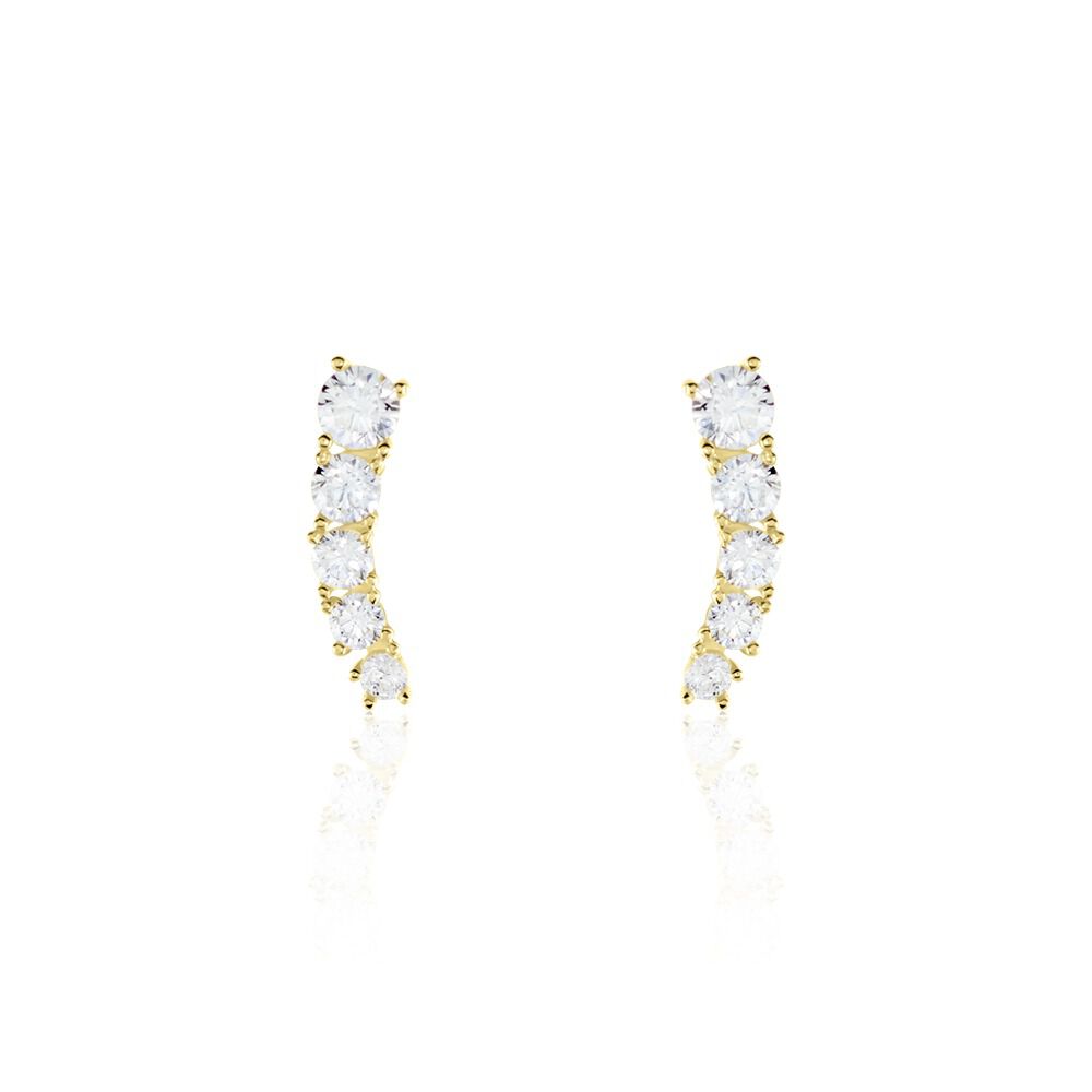 Boucles D'oreilles Puces Or Jaune Anaca Oxydes De Zirconium - Puces Femme | Marc Orian