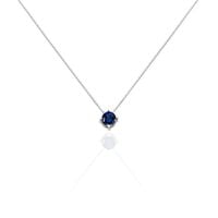 Collier Dwight Argent Blanc Oxyde De Zirconium Bleu