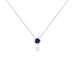 Collier Dwight Argent Blanc Oxyde De Zirconium Bleu - Colliers solitaires Femme | Marc Orian