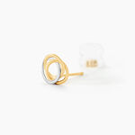 Boucles D'oreilles Puces Edmee Cercle Or Bicolore - Puces Femme | Marc Orian