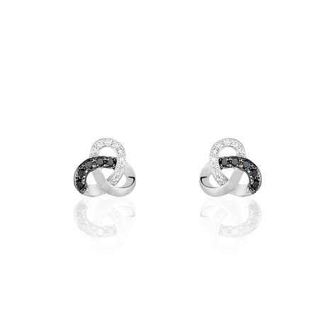 Boucles D'oreilles Puces Constellation Or Blanc Diamant - Clous d'oreilles Femme | Marc Orian