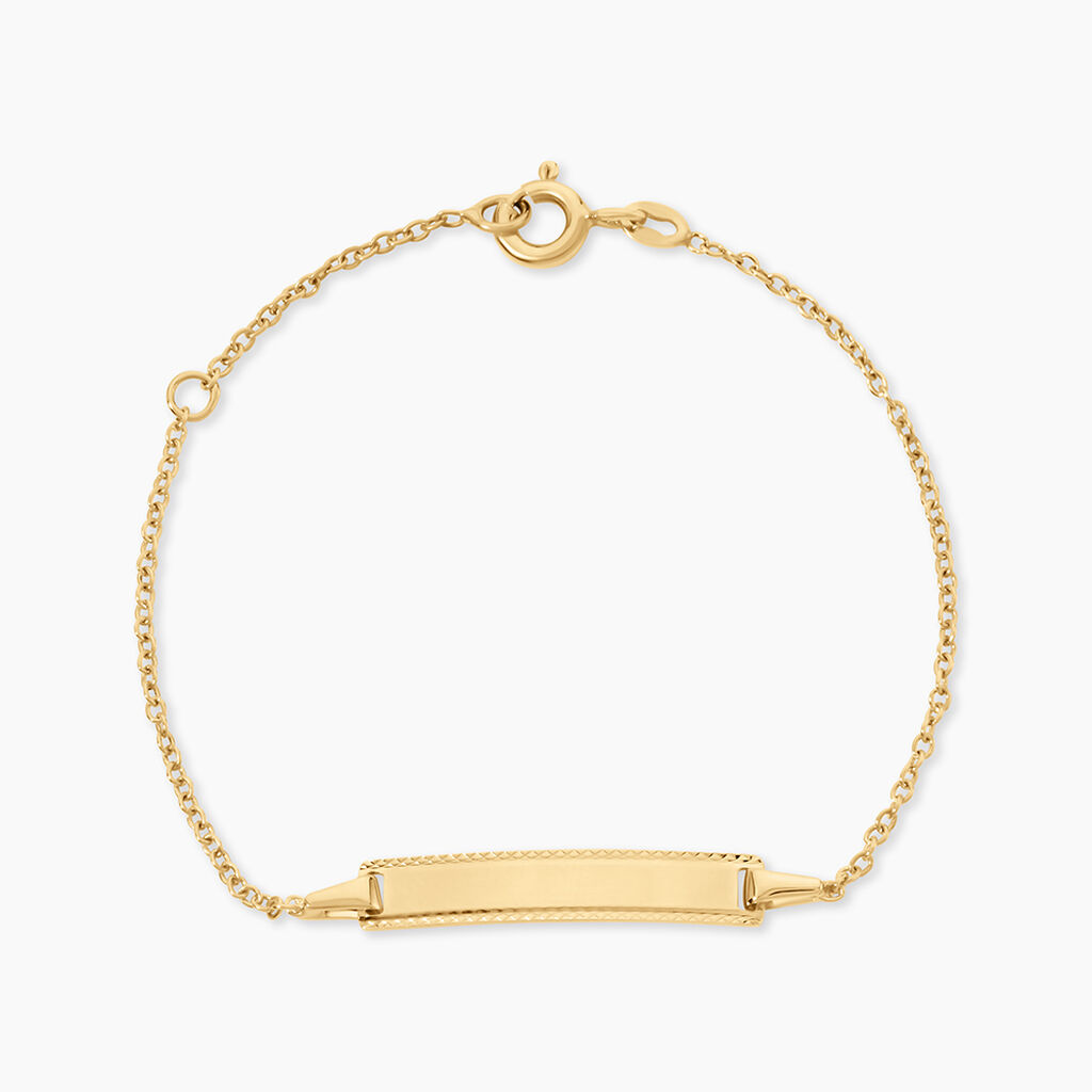 Bracelet Identit&eacute;e Gaspardine Argent Dor&eacute; A L'Or 750/1000 - Gourmettes Femme | Marc Orian