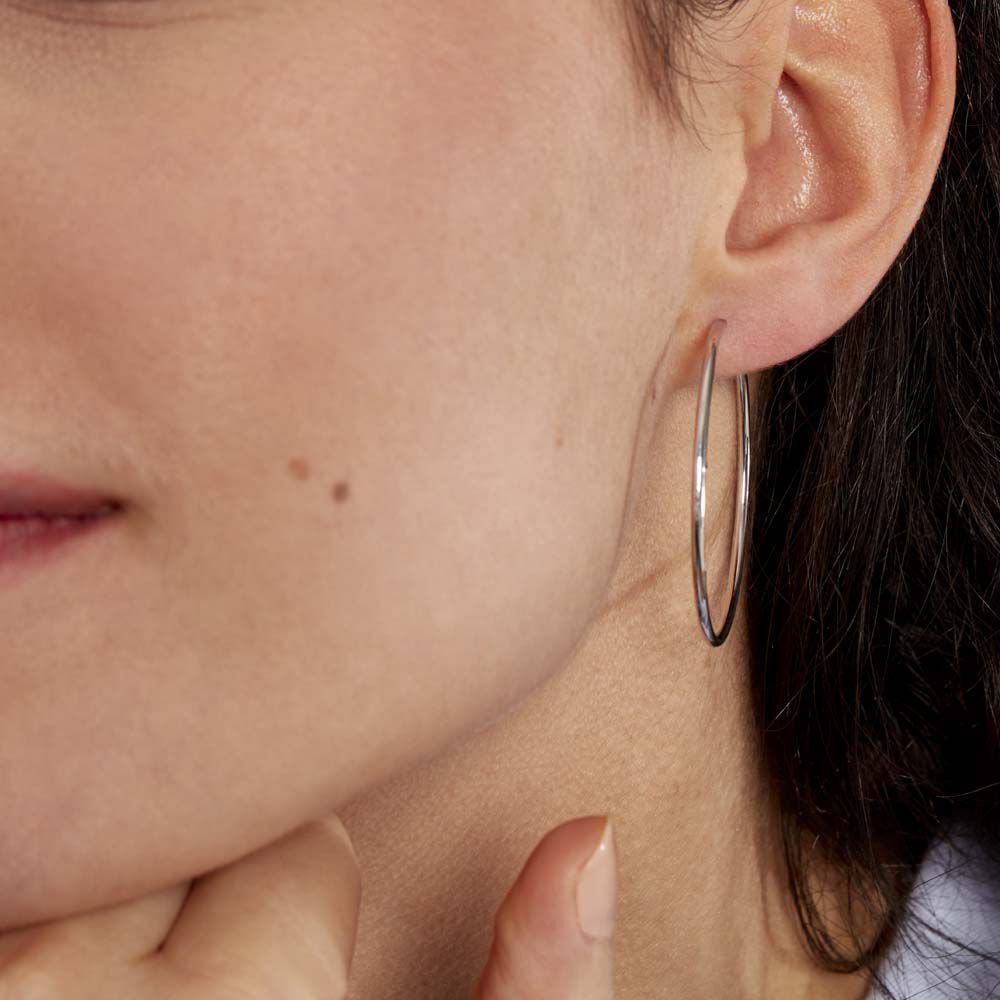 Créoles Valencina Or Blanc - Créoles Femme | Marc Orian