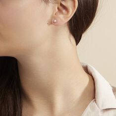 Boucles D'oreilles Puces Ursulina Or Jaune Perle De Culture - Clous d'oreilles Femme | Marc Orian