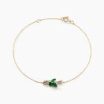 Bracelet Angie Or Jaune Emeraude Diamant - Bracelets cha&icirc;nes Femme | Marc Orian