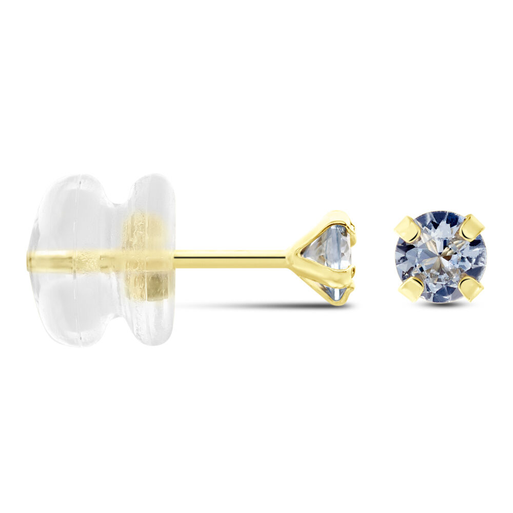 Boucles D'oreilles Puces Or Jaune Oxyde De Zirconium - Puces Femme | Marc Orian