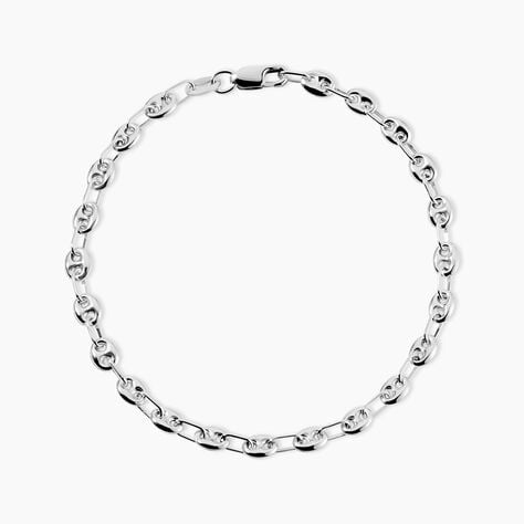 Bracelet Dami Maille Grain De Cafe Or Blanc - Bracelets mailles Femme | Marc Orian