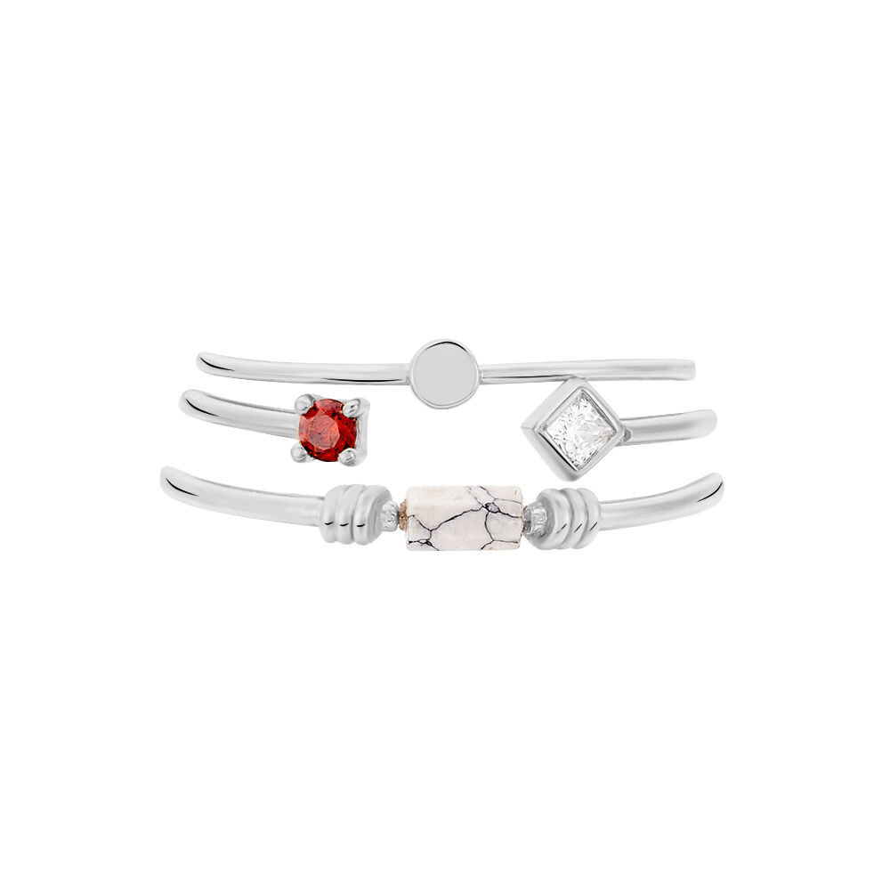 Bague Ibtihel Argent Blanc Oxyde De Zirconium - Bagues avec pierre Femme | Marc Orian