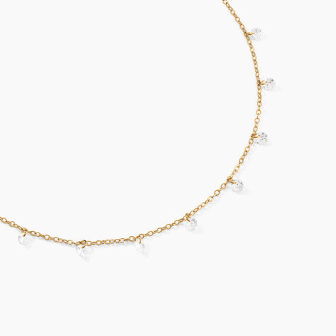 Collier Plaqu&eacute; Or Oxydes De Zirconium - Colliers avec pierres Femme | Marc Orian