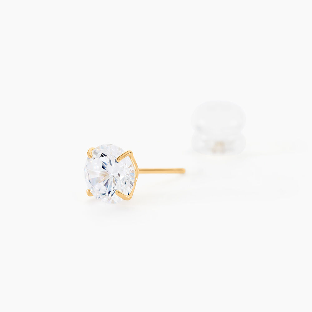 Boucles D'oreilles Puces Or Jaune Katherina Oxyde De Zirconium - Puces Femme | Marc Orian