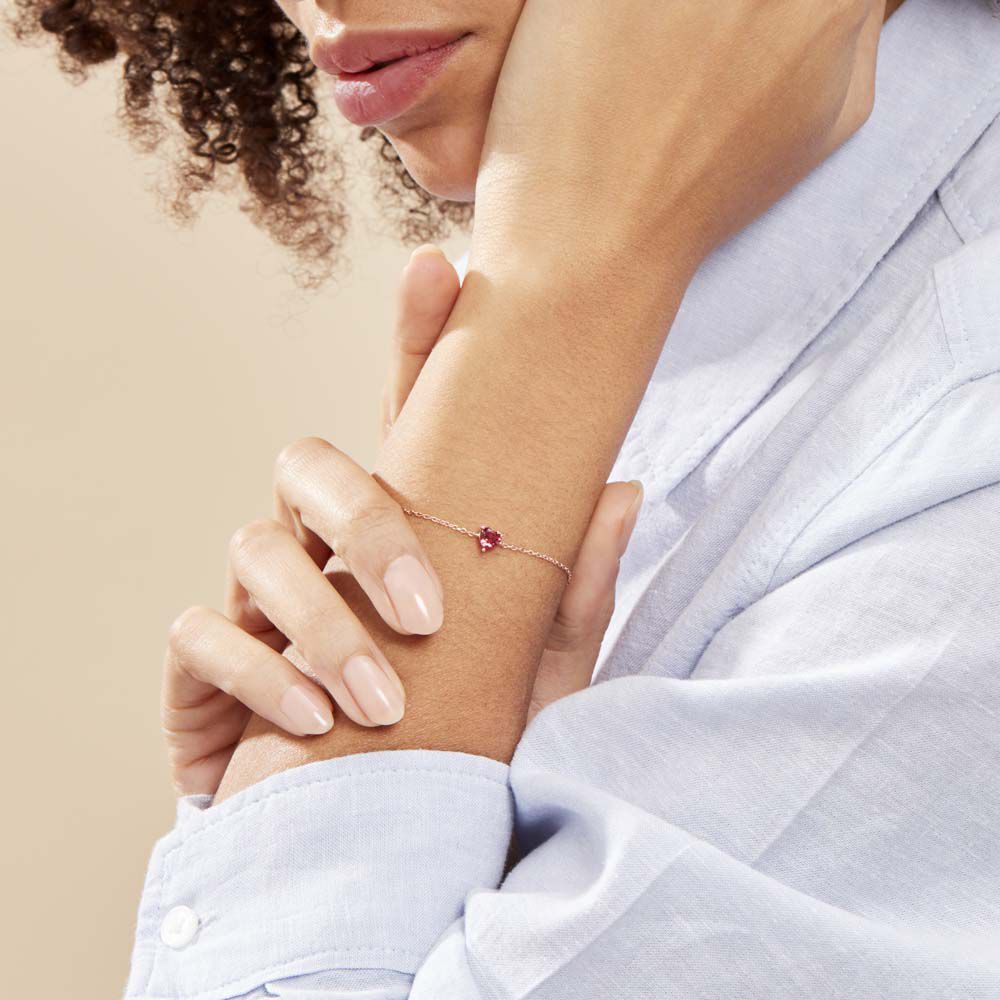 Bracelet Kelvyn Argent Rose Oxyde - Bracelets chaînes Femme | Marc Orian