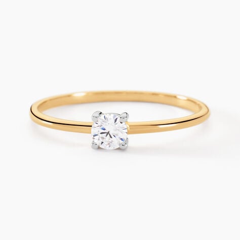 Solitaire Or Jaune Philys Oxyde De Zirconium - Solitaires Femme | Marc Orian
