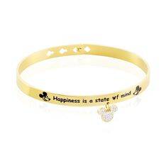 Bracelet Jonc Disney Acier Doré Cristaux - Bracelets jonc Femme | Marc Orian