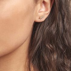 Boucles D'oreilles Puces Ael Or Jaune Oxyde De Zirconium - Clous d'oreilles Femme | Marc Orian