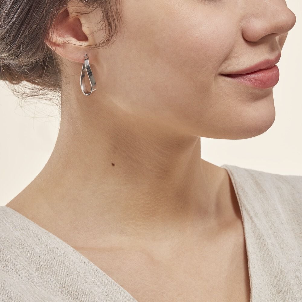 Créoles Silla Or Blanc - Créoles Femme | Marc Orian