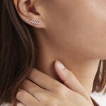 Boucles D'oreilles Grimpantes Adonia Argent Blanc Oxyde De Zirconium - Piercings d'oreilles Femme | Marc Orian