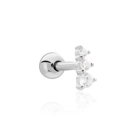 Piercing D'oreille Unitaire Delphie Argent Blanc Oxyde De Zirconium - Piercings d'oreilles Femme | Marc Orian