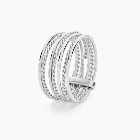 Bague Afiwa Argent Blanc - Bagues grosses Femme | Marc Orian